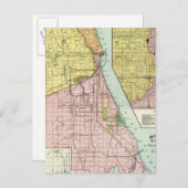 シカゴ鉄道ターミナルマップ ポストカード (正面/裏面)