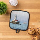 シカゴ防波堤ライト&ウィンディIIポットホルダー 鍋敷き (トップダウン)