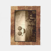 シカゴ飛行船 フリースブランケット (正面)