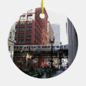シカゴ高架式ループトレインホリデー セラミックオーナメント (裏面)