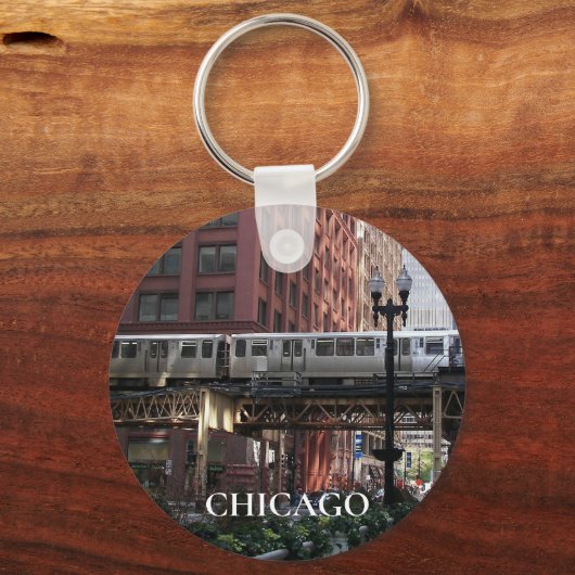 シカゴ高架環状列車 キーホルダー (正面)
