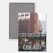 シカゴ高架環状列車 マグネット (正面/裏面)