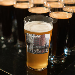 シカゴ高架電車写真 タンブラーグラス