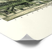 シカゴ高架電車ILパノラママップ – 1893 ポスター (角)