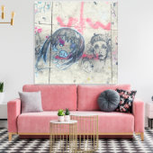 シカゴ鮮やかグラフィティ キャンバスプリント (インサイチュ (リビング))