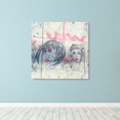 シカゴ鮮やかグラフィティ キャンバスプリント (インサイチュ (ウッドフロア))