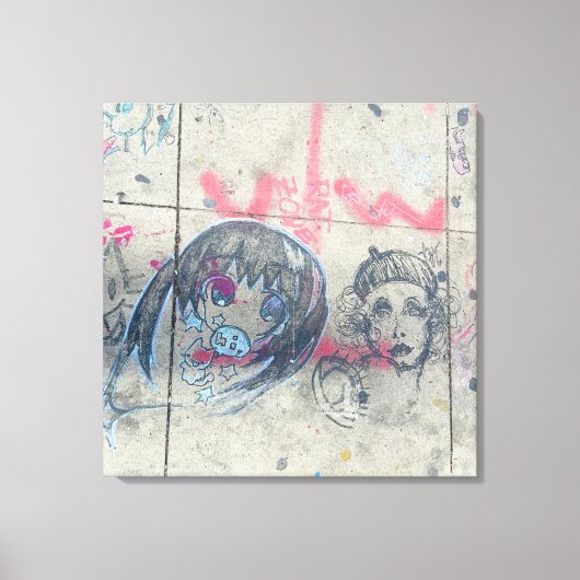 シカゴ鮮やかグラフィティ キャンバスプリント (正面)