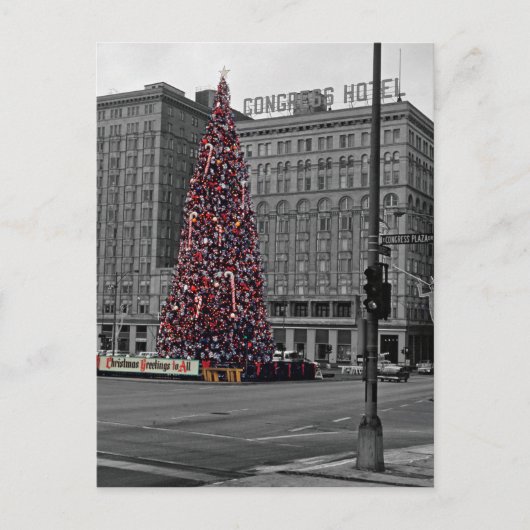 シカゴ60ズコロスプラッシュクリスマスコングレスホテル シーズンポストカード (正面)
