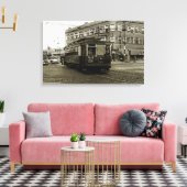 シカゴ63RDと西部1952 TROLLEY ART SEPIA キャンバスプリント (インサイチュ (リビング))