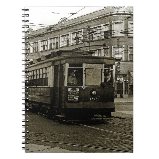 シカゴ63RDと西部1952 TROLLEY ART SEPIA ノートブック (正面)