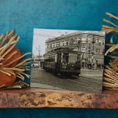 シカゴ63RDと西部1952 TROLLEY ART SEPIA フォトプラーク (側面)
