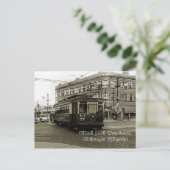 シカゴ63RDと西部1952 TROLLEY ART SEPIA ポストカード (スタンド正面)