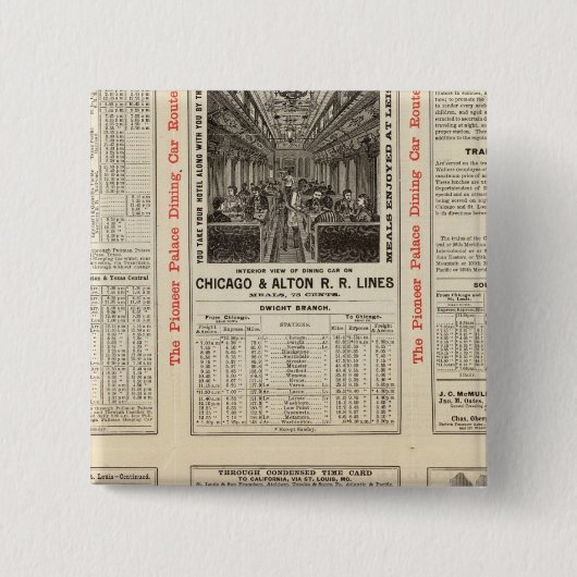 シカゴ·アンド·アルトン鉄道3 缶バッジ (正面)