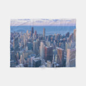 シカゴ·アーキテクチャ建物のアートワーク| フリースブランケット (正面(横))