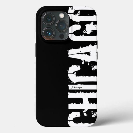 シカゴ – アーバンスタイル白黒iPhoneケース Case-Mate iPhoneケース (裏面)
