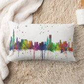 シカゴ、イリノイのスカイライン ランバークッション (ブランケット)