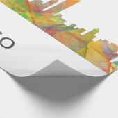 シカゴ、イリノイのスカイラインWB1 - ラッピングペーパー (角)