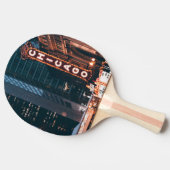 シカゴ・イリノイのネオン・サイン・アット・ナイト 卓球ラケット (横)
