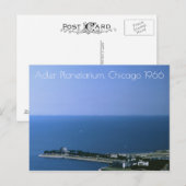 シカゴ・イリノイ州アドラー・プラネタリウムヴィンテージ1966 ポストカード (正面/裏面)