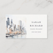 シカゴ、イリノイ州シティー・スケープ水彩旅行