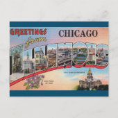 シカゴ、イリノイ州ビンテージ旅行はがき ポストカード (正面)