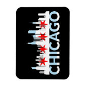 シカゴ イリノイ州 ウィンディーシティ 4つ星 Chi-Town ロゴ マグネット (縦)