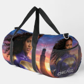 シカゴ - イリノイ州 ダッフルバッグ (右コーナー)