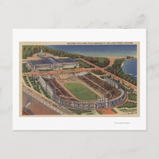 シカゴ、イリノイ州 – 兵士のフィールドとフィールド ポストカード (正面)