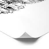 シカゴ、イリノイ州、黒白 ポスター (角)