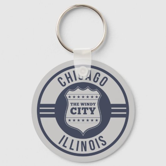シカゴ、イリノイ州( IL )、米国統一された州 キーホルダー (正面)