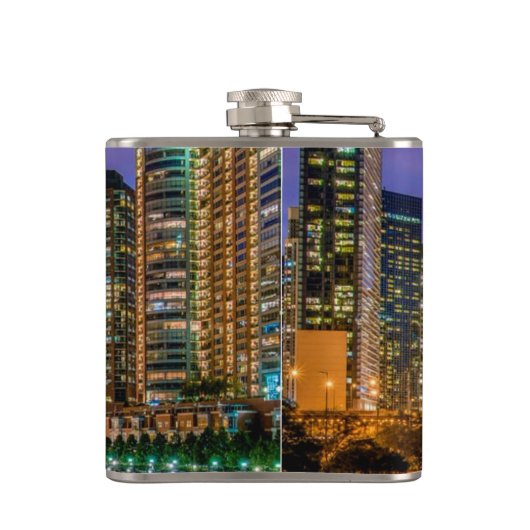 シカゴ・イリノイ市の夜 フラスク (裏面)