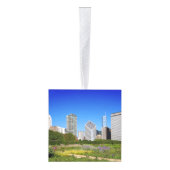 シカゴ・イリノイ旅行写真クリスマス キューブオーナメント (右)