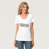 シカゴ イリノイ クロームシティ クラシック アート Tシャツ (正面フル)