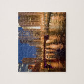 シカゴ、イリノイ、スカイライン、シカゴリバー2時 ジグソーパズル (縦)