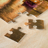 シカゴ、イリノイ、スカイライン、シカゴ・リバー ジグソーパズル (側面)