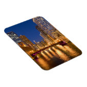 シカゴ、イリノイ、スカイライン、シカゴ・リバー マグネット (右側)