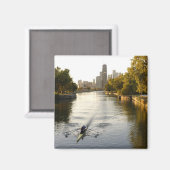 シカゴ、イリノイ、リンカーン・パークのローワーズ マグネット (正面/裏面)