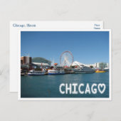 シカゴ・イリノイ( IL )ネイビー・ピア観覧車USA ポストカード (正面/裏面)