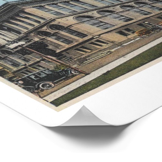 シカゴ・イリノイ， Public Library, 1930s ポスター (角)