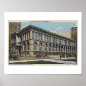 シカゴ・イリノイ， Public Library, 1930s ポスター (正面)
