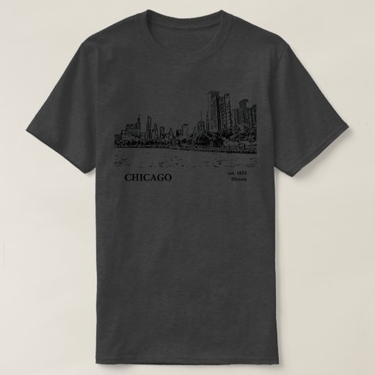 シカゴ・イリノイTシャツ10 Tシャツ (デザイン正面)