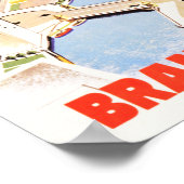 シカゴ・イリノイUSAレトロ航空トラベル ポスター (角)