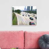 シカゴ・イン・サンドストーン キャンバスプリント (インサイチュ (リビング))