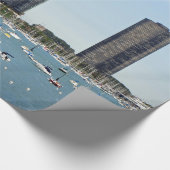 シカゴ・ウォーターフロントのスカイライン写真 ラッピングペーパー (角)