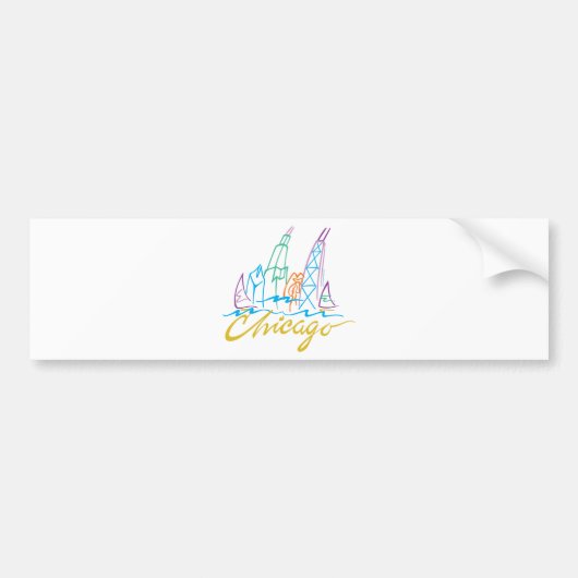 シカゴ・エム バンパーステッカー (正面)