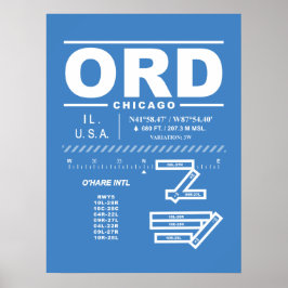 シカゴ・オヘア国際空港 ORD ポスター