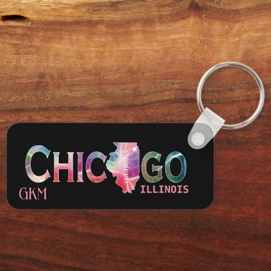 シカゴ – カラフル キーホルダー (正面)