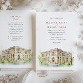 シカゴ・カルチャーセンターでの結婚式 招待状