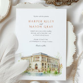 シカゴ・カルチャーセンターでの結婚式 招待状