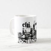 シカゴ"キー町"はあなたの都市のために置きました コーヒーマグカップ (正面左)